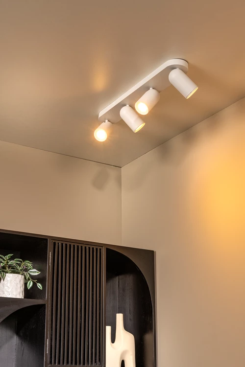 Lucide PUNCH - Spot plafond - 4xGU10 - Blanc - ambiance 1